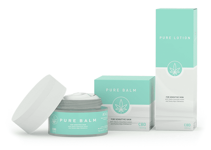 Pure Production Cosmetics Packshot - CBD Balm and Lotion